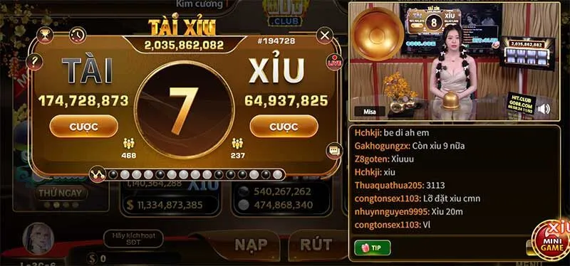 Tài Xỉu Livestream HitClub rộn ràng, náo nhiệt suốt cả ngày